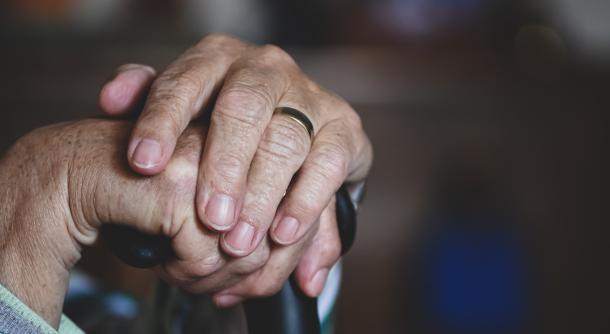 hand older elderly fingers lady