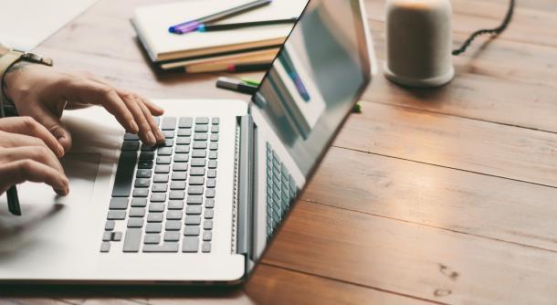 Computer on desk
