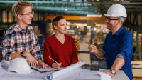 Inżynieria zarządzania - studia inżynierskie | Studia I stopnia w Gdańsku | Uniwersytet WSB Merito w Gdańsku: Studenci na budowie przy projekcie 