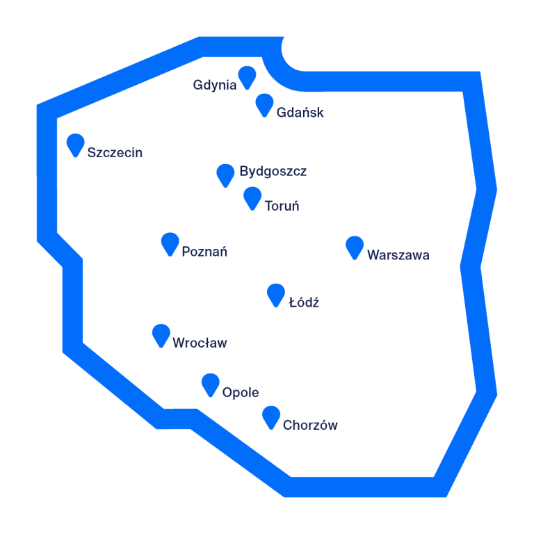 Poznaj nas | Uniwersytet WSB Merito Opole: Mapa Uniwersytetów WSB Merito
