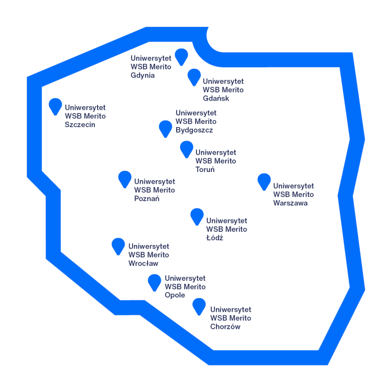 Studia – pierwszy krok w karierze. Pomóż dziecku w tym wyborze | Uniwersytet WSB Merito: Mapa Polski merito