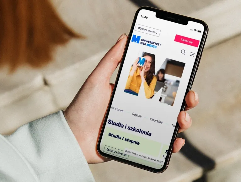 Nowoczesne, mobilne, autentyczne – poznaj nowe strony internetowe | Aktualności | Uniwersytet WSB Merito: Mockup nowe www